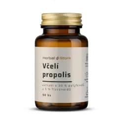 Herbal Store  Včelí propolis kapsle - extrakt s 30 % a 5 % flavonoidů 50 kapslí