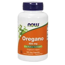 NOW Oregano, 450 mg, 100 rostlinných kapslí