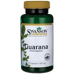 Swanson Guarana, 500 mg, 100 kapslí