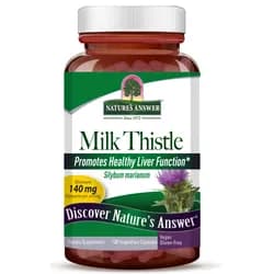 Nature's Answer Milk Thistle, Ostropestřec mariánský, extrakt, 120 rostlinných kapslí