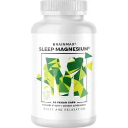 BrainMax Sleep Magnesium®, 320 mg, 50 rostlinných kapslí (Hořčík, GABA, L-theanin, Vitamín B6, šťáva z višně)