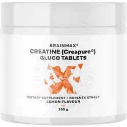 BrainMax Creatine® Creapure® Gluco tablets, Lemon, Kreatin monohydrát tablety, Citrón, 350 g, 115 tablets