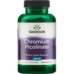 Swanson Chromium Picolinate, 200mcg, 100 kapslí