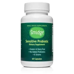 Smidge Sensitive Probiotika, 8 kmenů, 5 miliard CFU, 60 rostlinných kapslí