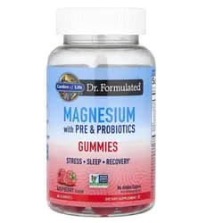 Garden of Life Dr. Formulated Magnesium s prebiotiky a probiotiky, malina, 60 gumových bonbónů