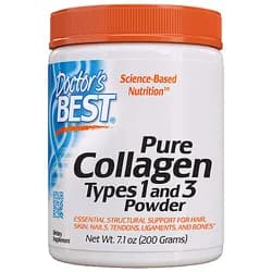 Doctor’s Best Kolagen prášek, Typ I & III, 1000 mg, 200g