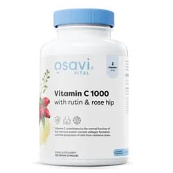 Osavi Vitamin C with Rutin a Rose Hip, 1000 mg Vitamín C s Rutinem a Šípkem, 120 vegan kapslí