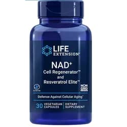 Life Extension Optimized NAD+ Cell Regenerator™ and Trans-Resveratrol, Nikotinamid a Trans-Resveratrol, 30 rostlinných kapslí