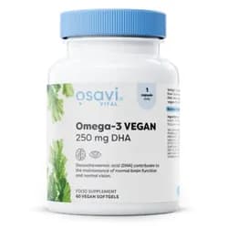 Osavi Omega-3 vegan, 250 mg DHA, 60 softgel kapslí