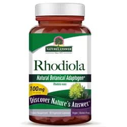 Nature's Answer Rhodiola, extrakt, 100 mg, 60 rostlinných kapslí