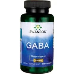 Swanson GABA (kyselina gama-aminomáselná), 500 mg, 100 kapslí