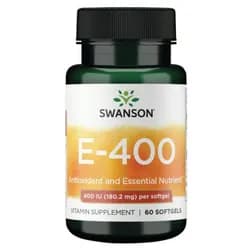Swanson Vitamin E 400 IU, 60 softgelových kapslí