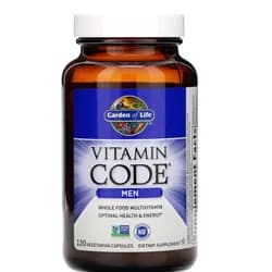 Garden of Life, Vitamin Code Men (multivitamín pro muže), 120 rostlinných kapslí