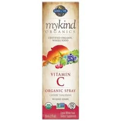 Mykind Organics Vitamin C Organic spray, Vitamín C ve spreji, třešeň a mandarinka, 58 ml