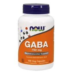 NOW GABA (kyselina gama-aminomáselná) 750 mg, 100 kapslí