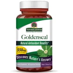 Nature's Answer Goldenseal, Zlatobýl, 550 mg, 50 rostlinných kapslí