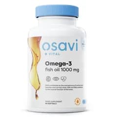 Osavi Omega-3 fish oil, rybí olej, 1000 mg, 60 softgel kapslí